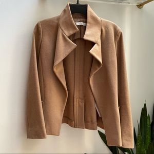 Uniqlo x +J open front wool camel jacket